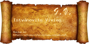 Istvánovits Vivien névjegykártya